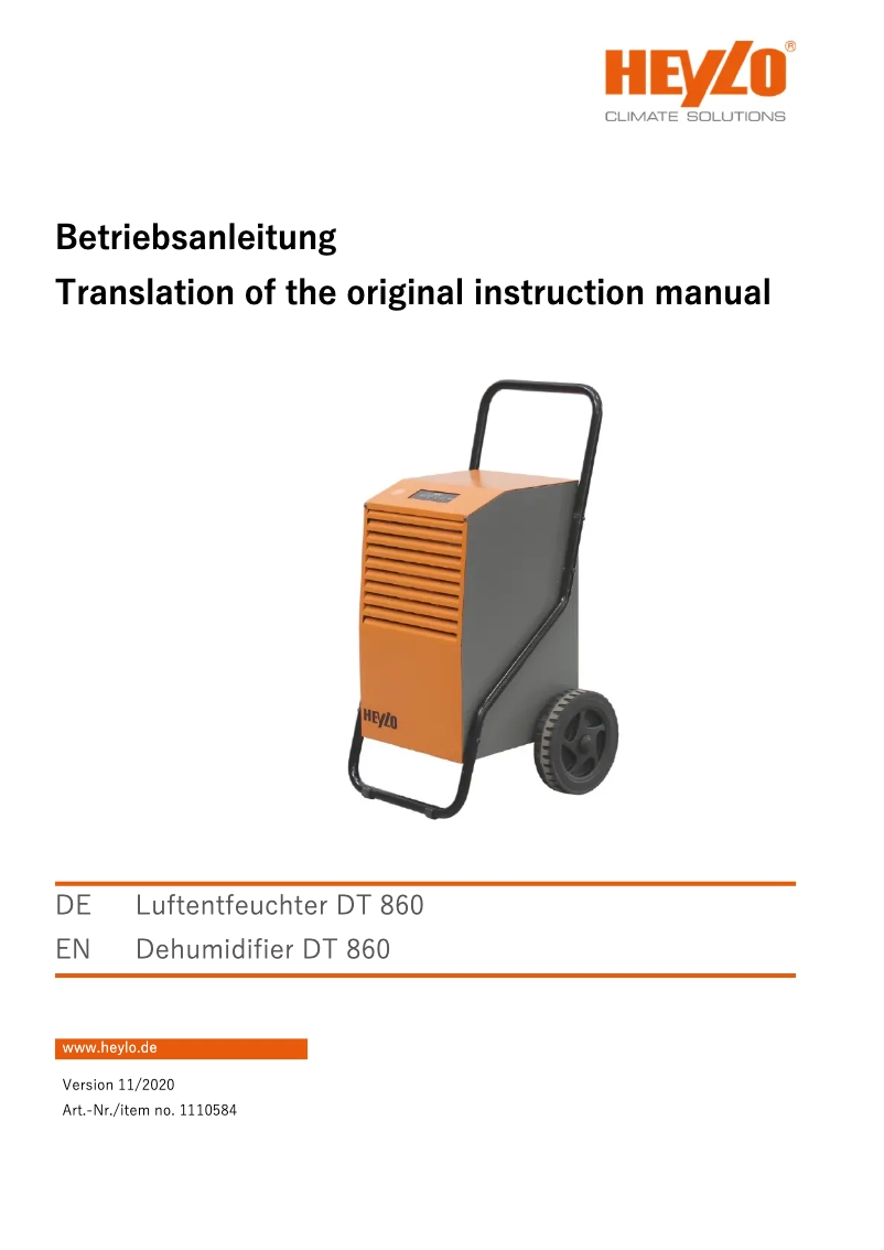 Página 1 del manual Manual de usuario Heylo DT 860
