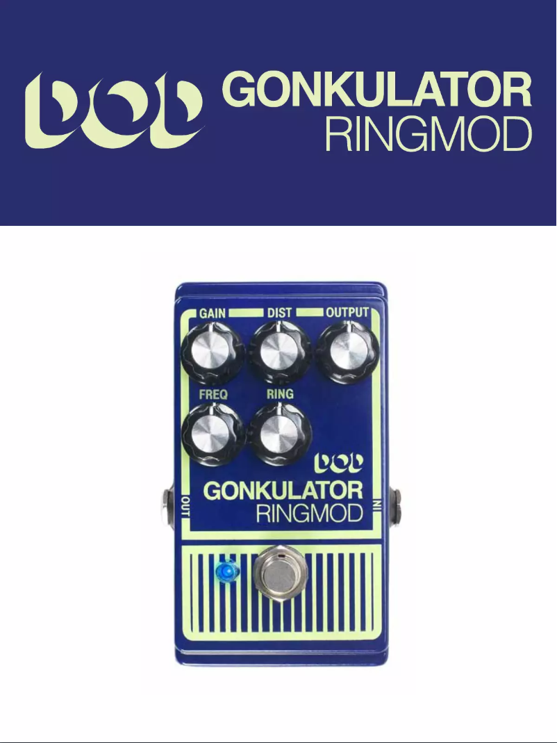 Imagen de la primera página del manual del dispositivo Gonkulator Ringmod