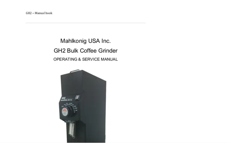 Imagen de la primera página del manual del dispositivo GH2