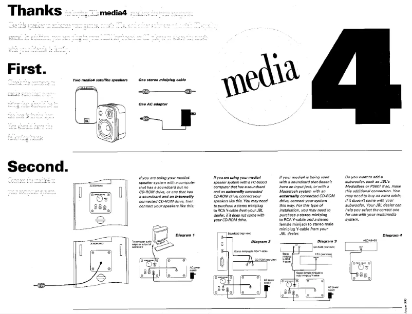 Imagen de la primera página del manual del dispositivo Media 4