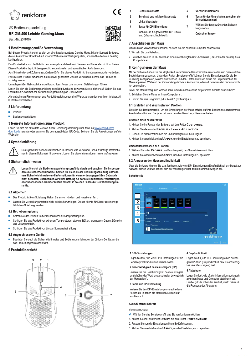Imagen de la primera página del manual del dispositivo RF-GM-400