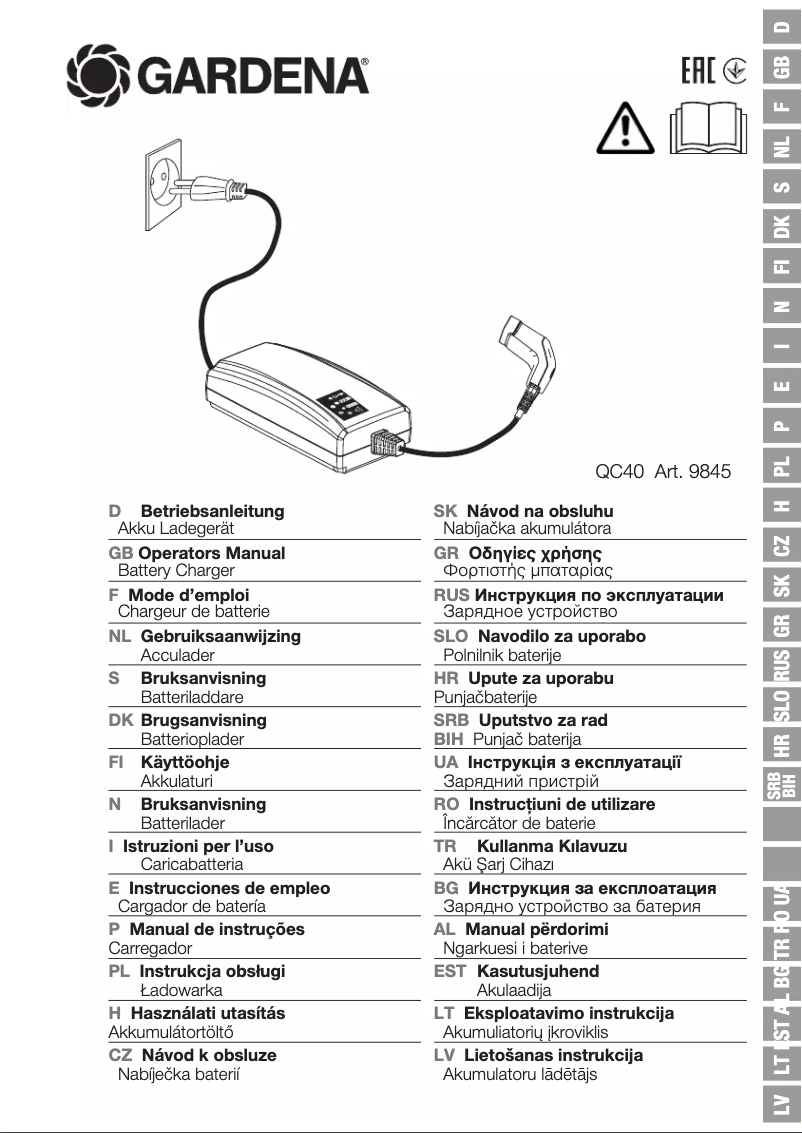 Imagen de la primera página del manual del dispositivo QC40