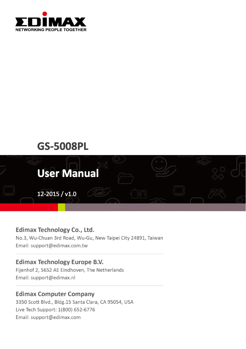 Imagen de la primera página del manual del dispositivo GS-5008PL