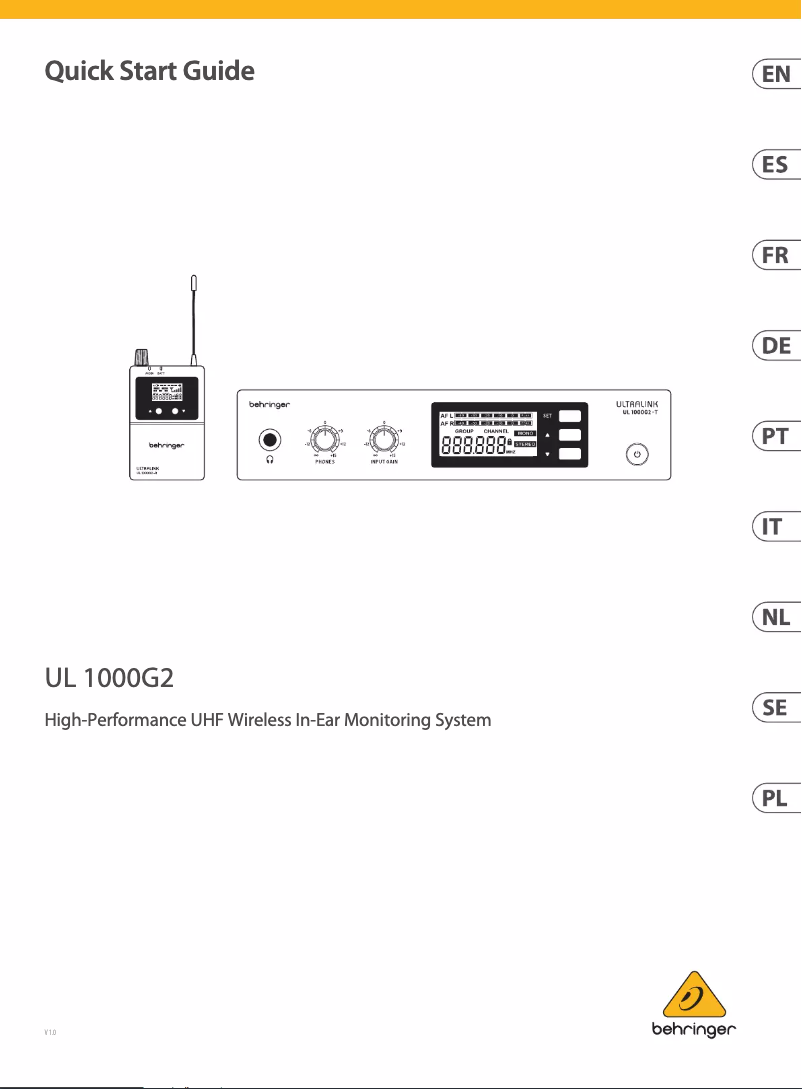 Imagen de la primera página del manual del dispositivo UL 1000G2