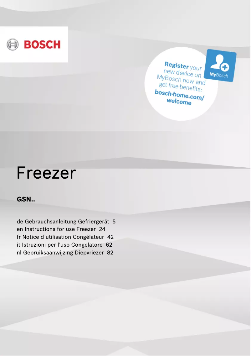 Página nº 1 - Manual de usuario Bosch GSN36VXEP