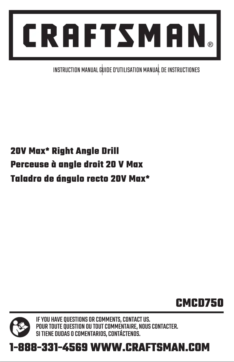 Página 1 del manual Manual de usuario Craftsman CMCD750