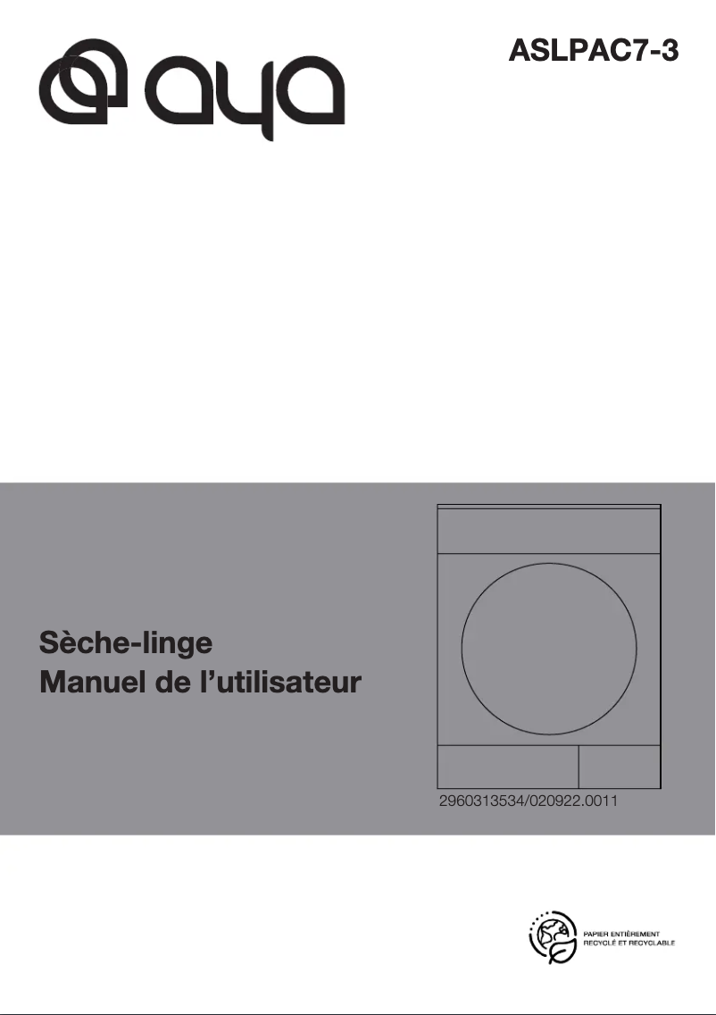 Imagen de la primera página del manual del dispositivo ASLPAC7