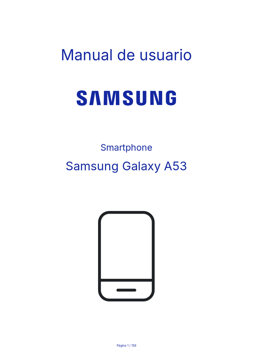 Página 1 del manual Manual de usuario Samsung Galaxy A53