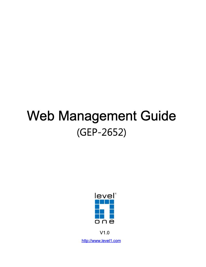 Página 1 del manual Ficha técnica LevelOne GEP-2652