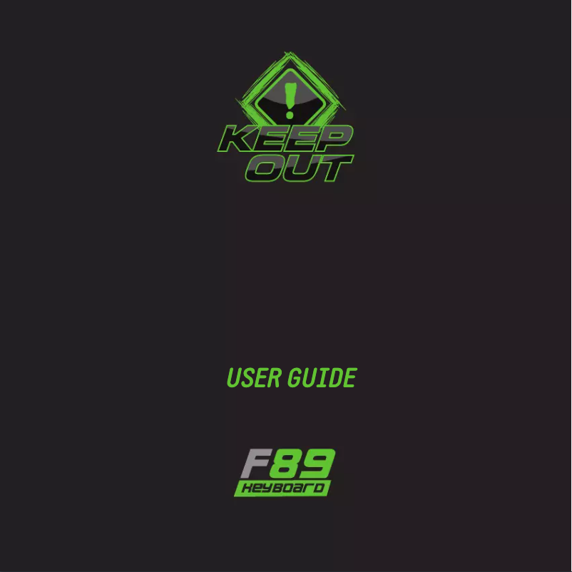 Página 1 del manual Manual de usuario KeepOut F89