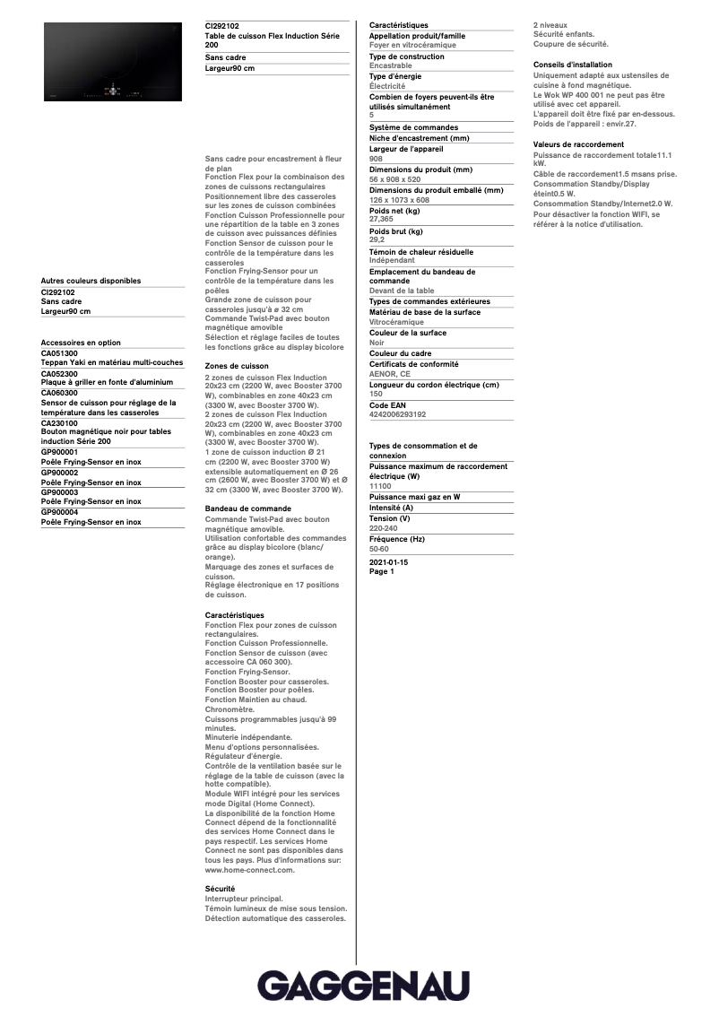 Imagen de la primera página del manual del dispositivo CI292102