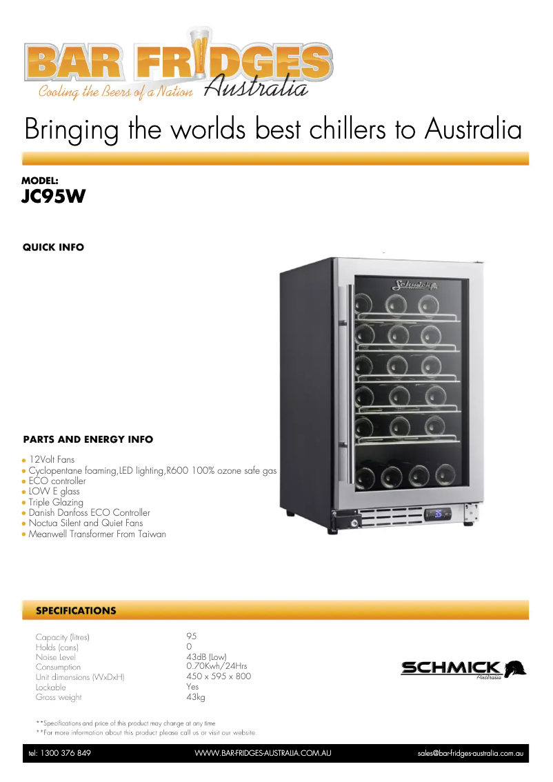 Imagen de la primera página del manual del dispositivo JC95W