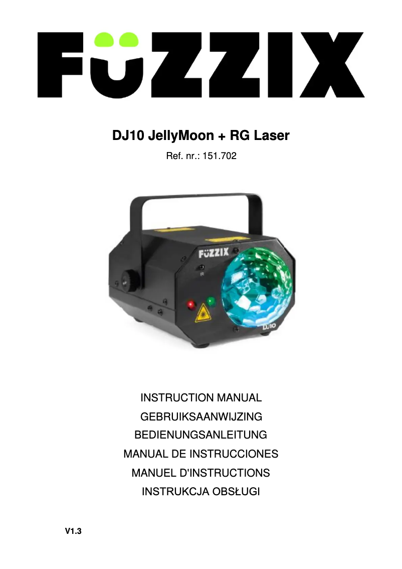 Página 1 del manual Manual de usuario Fuzzix DJ10
