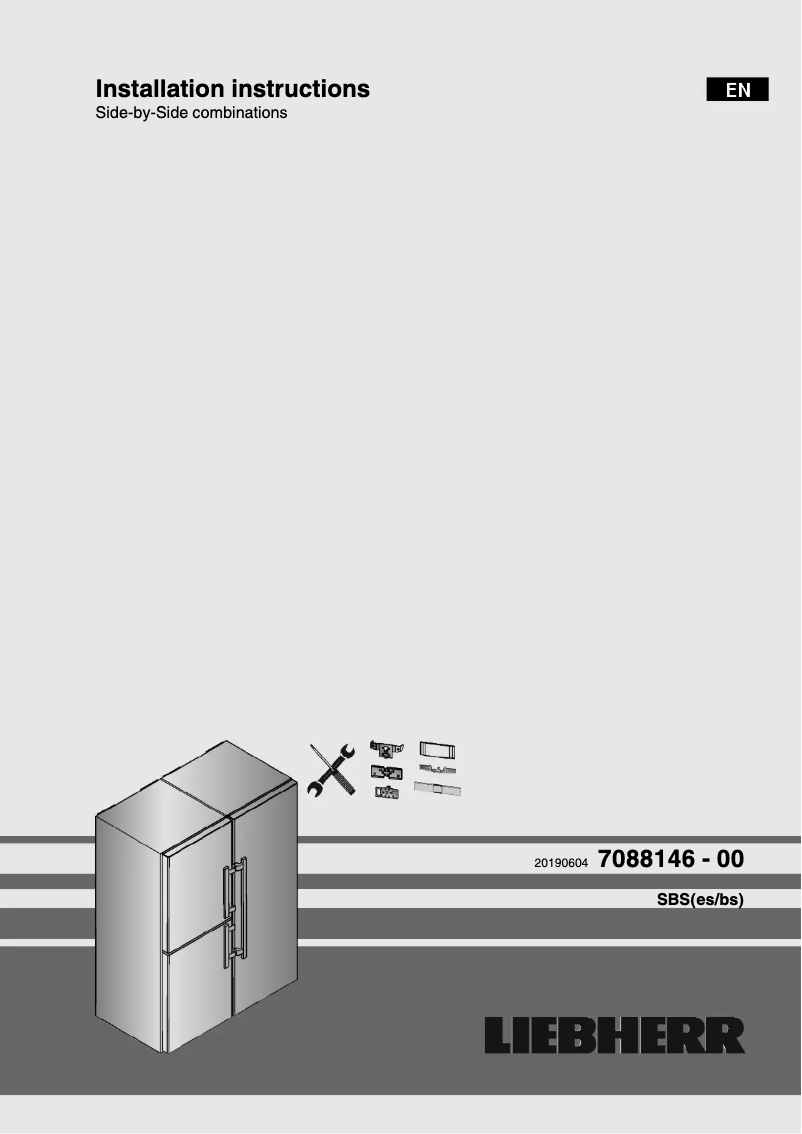 Página 1 del manual Guía de instalación Liebherr SBSes 8486 PremiumPlus