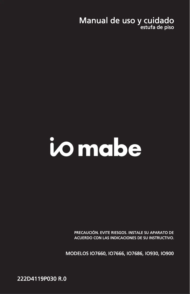 Imagen de la primera página del manual del dispositivo IO900FIX0