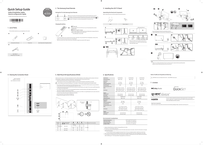 Página 1 del manual Manual de usuario Samsung HG75BU800N