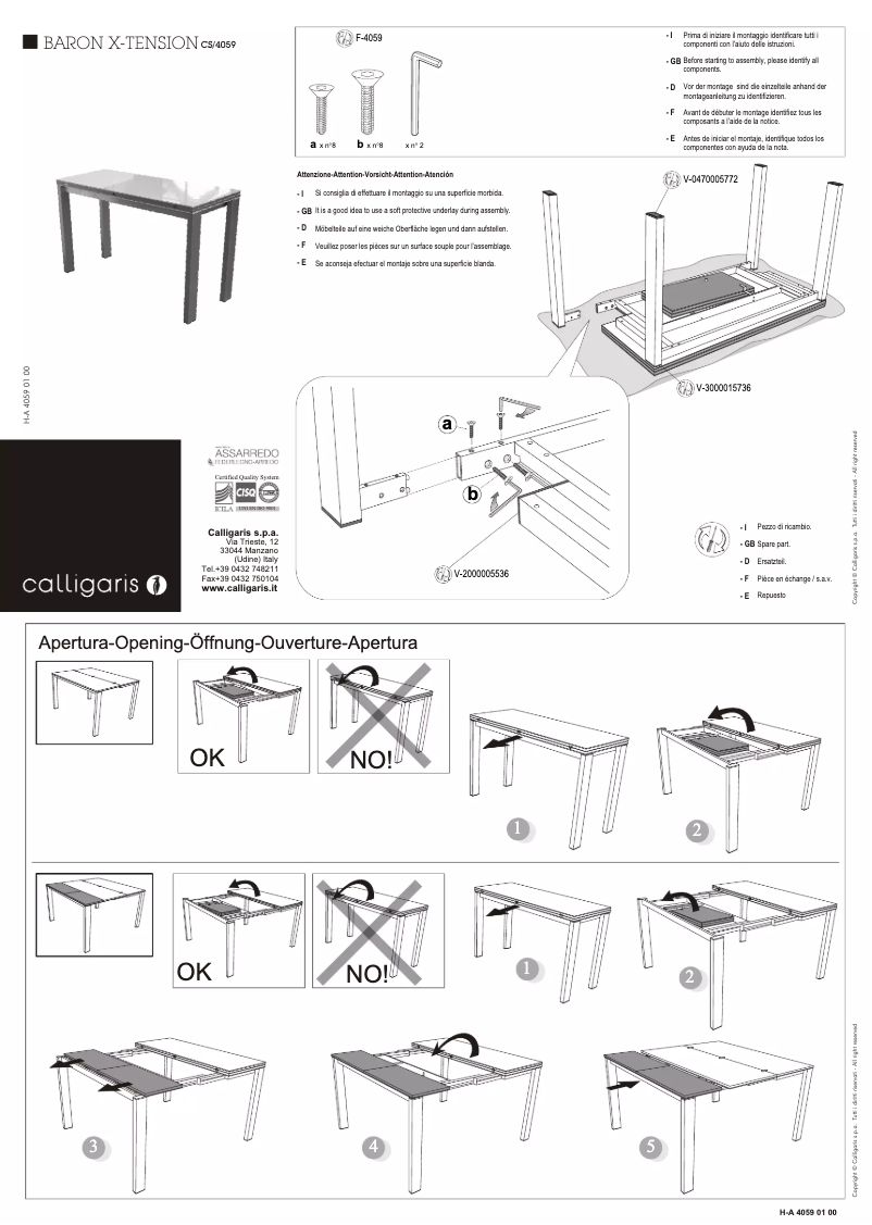 Imagen de la primera página del manual del dispositivo CS/4059-ML 90