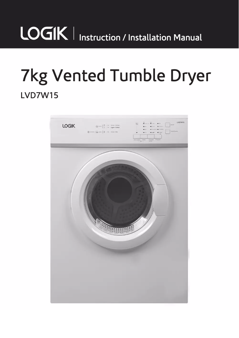 Página 1 del manual Manual de usuario Logik LVD7W15