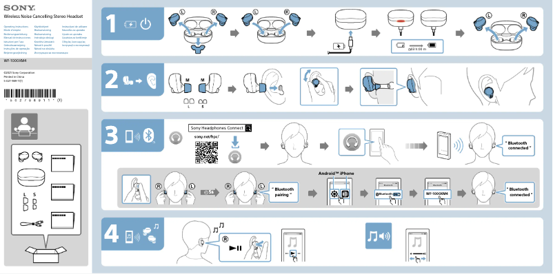 Imagen de la primera página del manual del dispositivo WF-1000XM4