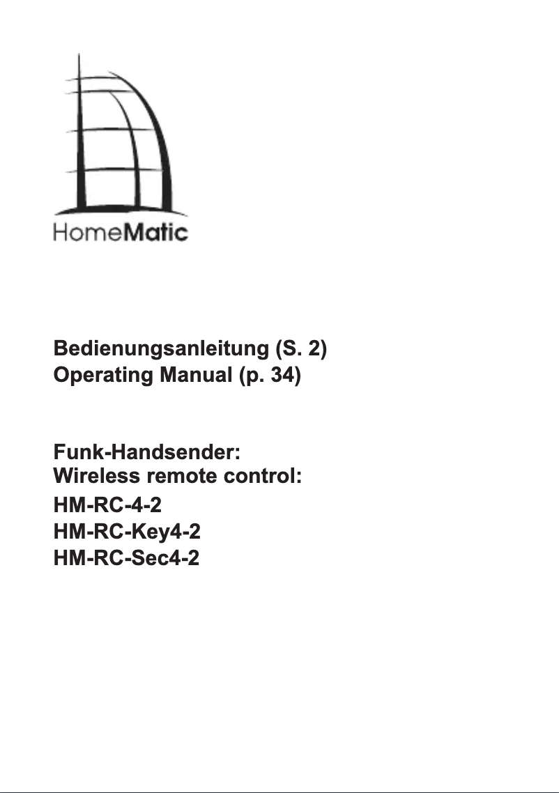 Página nº 1 - Manual de usuario eQ-3 HM-RC-Sec4-2