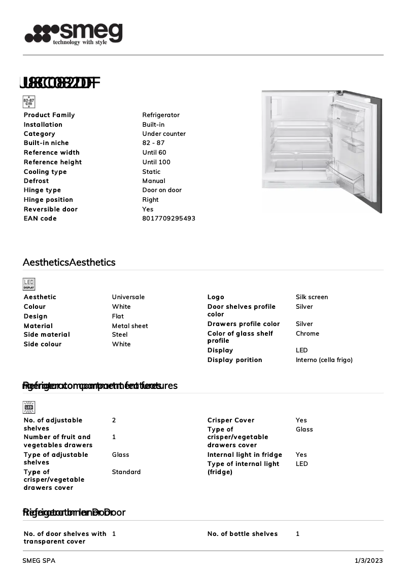 Imagen de la primera página del manual del dispositivo U8C082DF