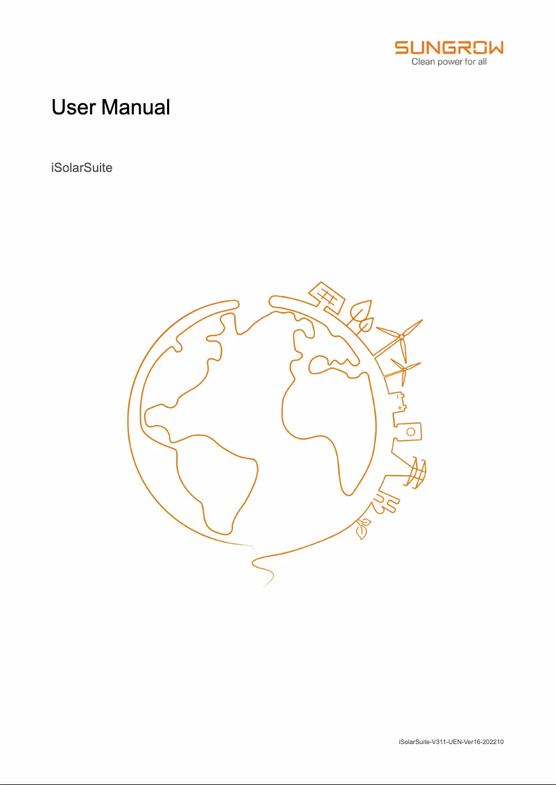 Imagen de la primera página del manual del dispositivo iSolarCloud