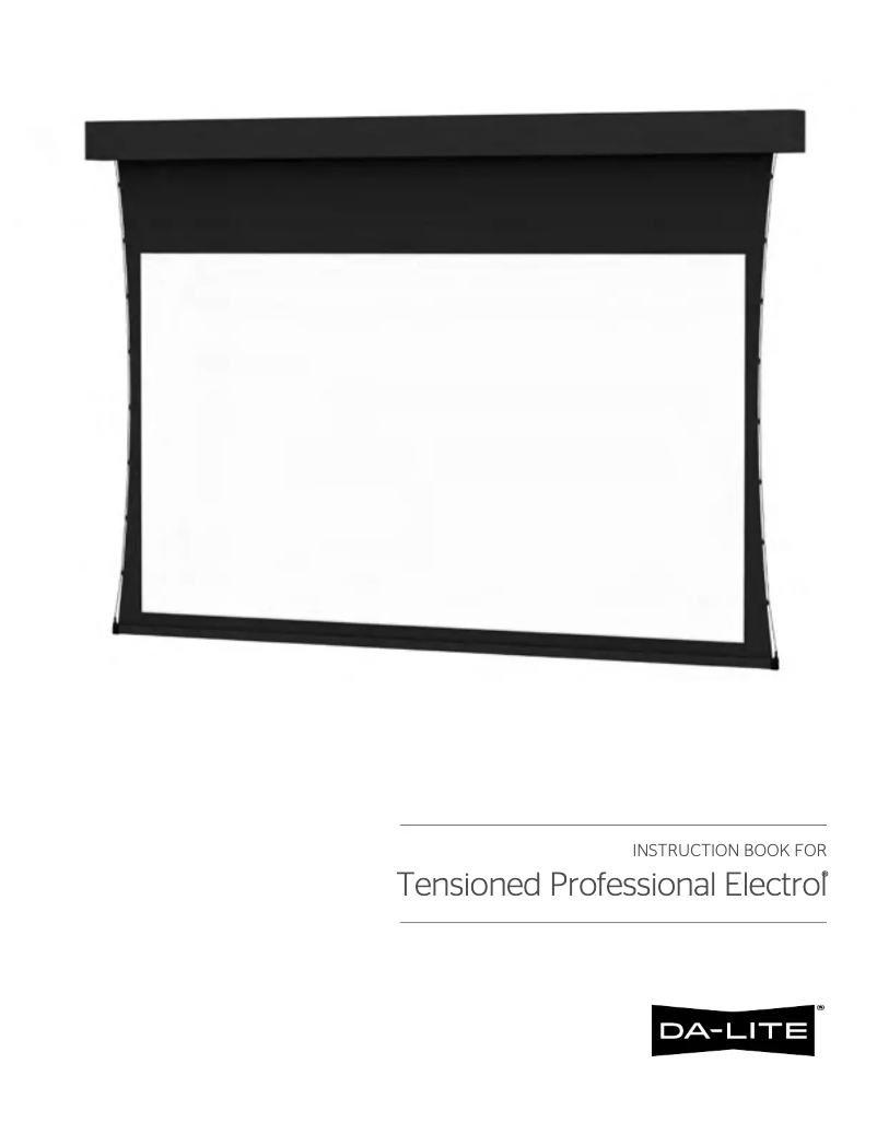 Página 1 del manual Manual de usuario Da-Lite Tensioned Professional Electrol