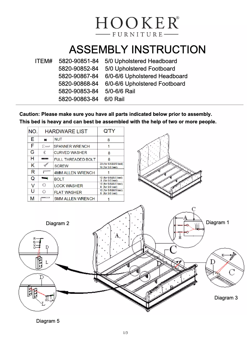 Página 1 del manual Manual de usuario Hooker 5820-90868-84