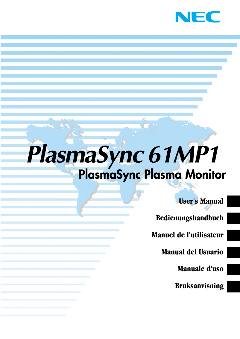 Imagen de la primera página del manual del dispositivo PlasmaSync 61XM1