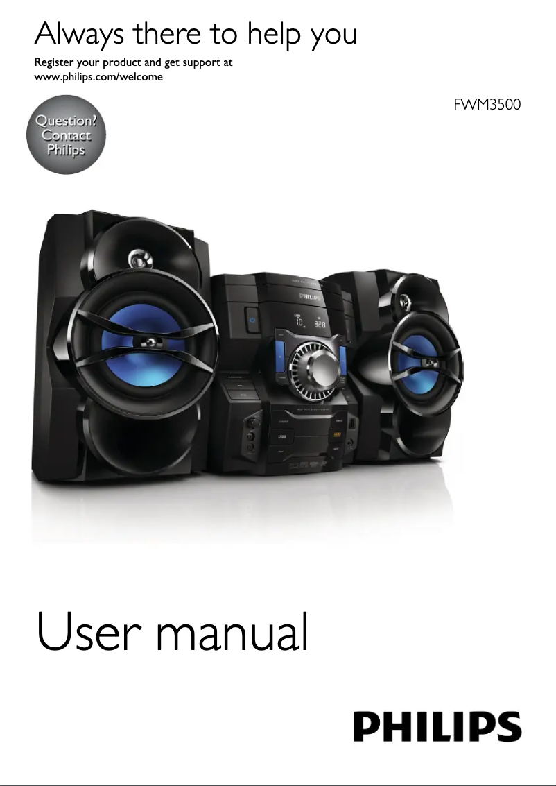 Imagen de la primera página del manual del dispositivo FWM3500X