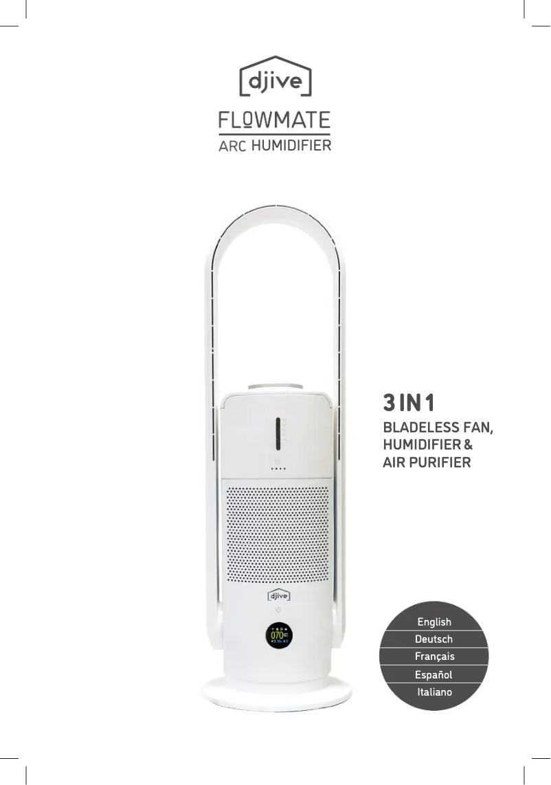 Página 1 del manual Manual de usuario Djive Flowmate ARC Humidifier