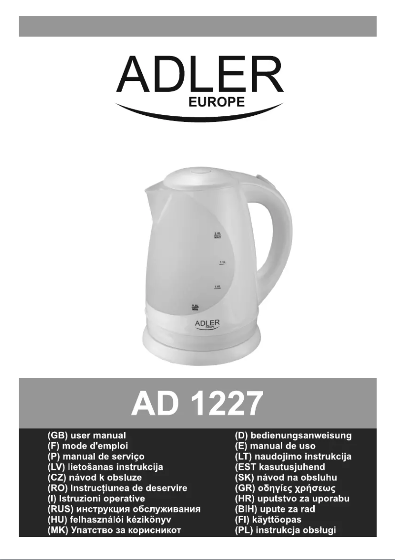 Página 1 del manual Manual de usuario Adler AD 1227