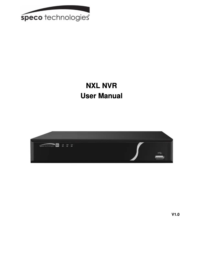 Página nº 1 - Manual de usuario Speco Technologies N4WNXL