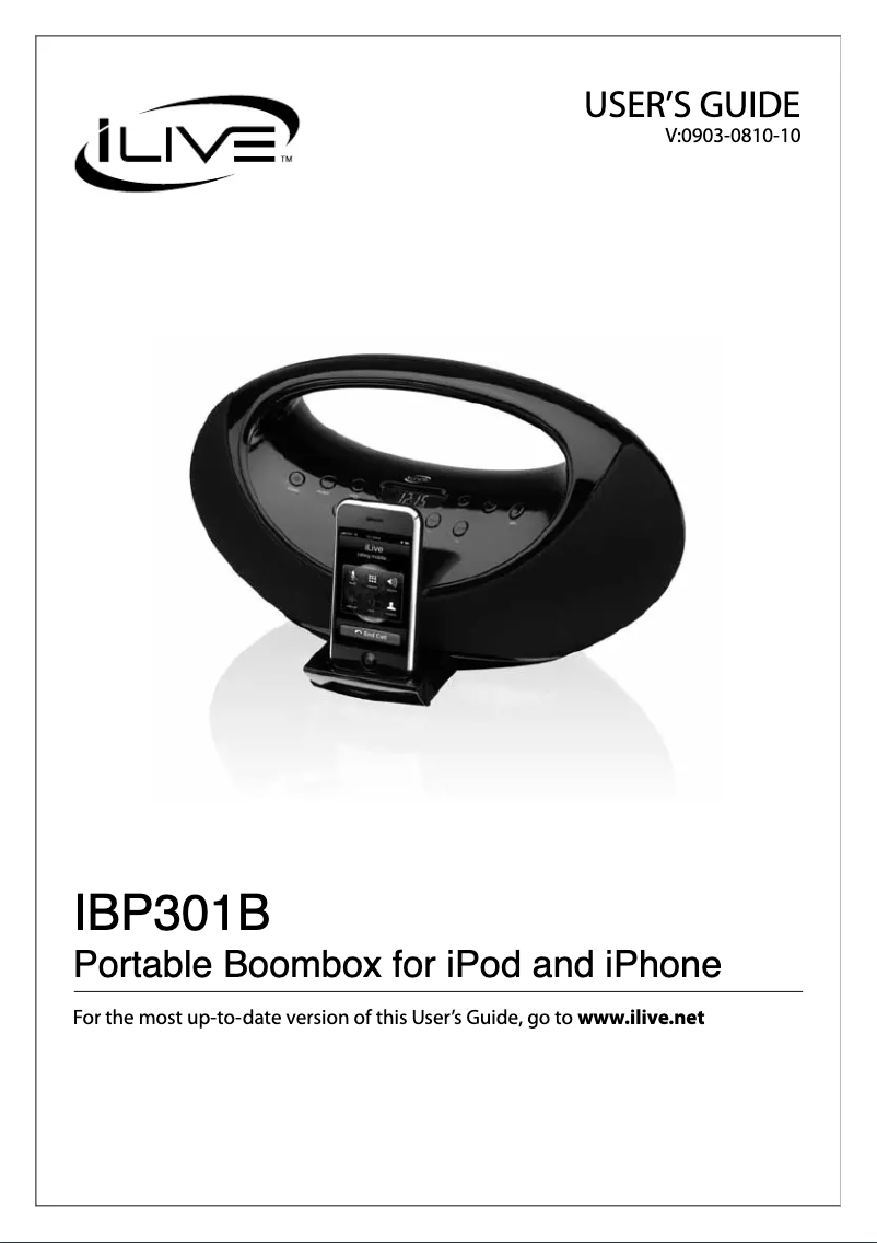 Imagen de la primera página del manual del dispositivo IBP301B