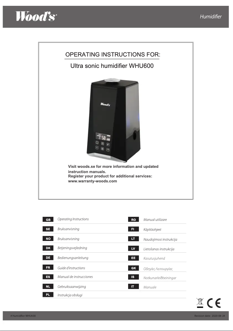 Imagen de la primera página del manual del dispositivo WHU600