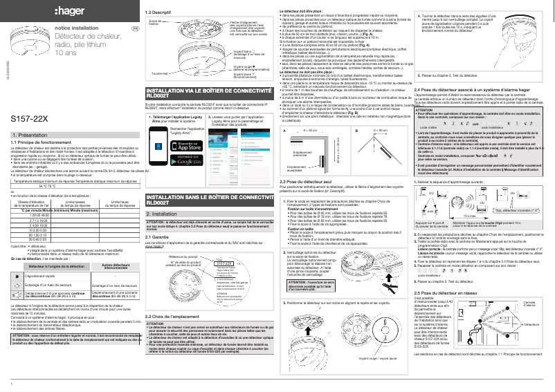 Página 1 del manual Manual de usuario Hager S157-22X