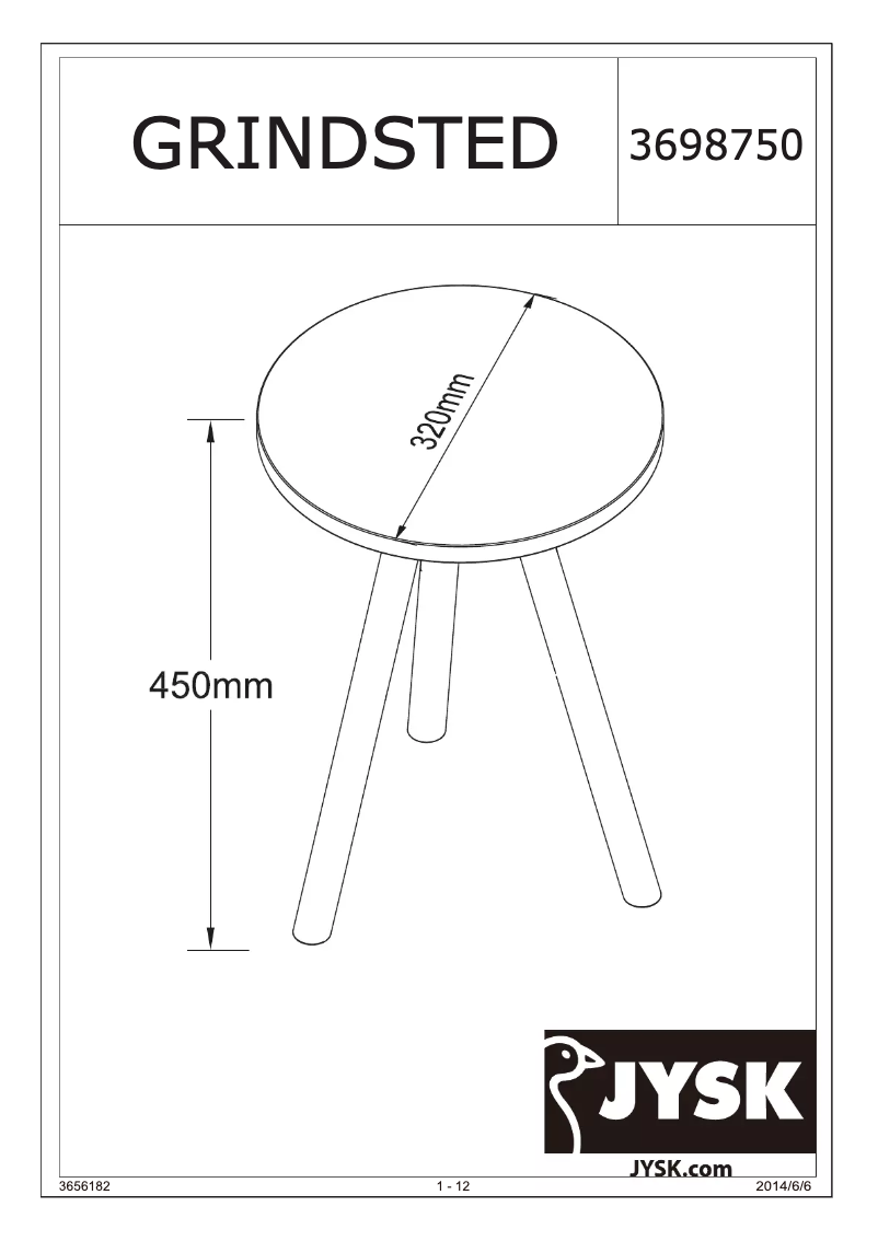 Página 1 del manual Manual de usuario JYSK Grindsted
