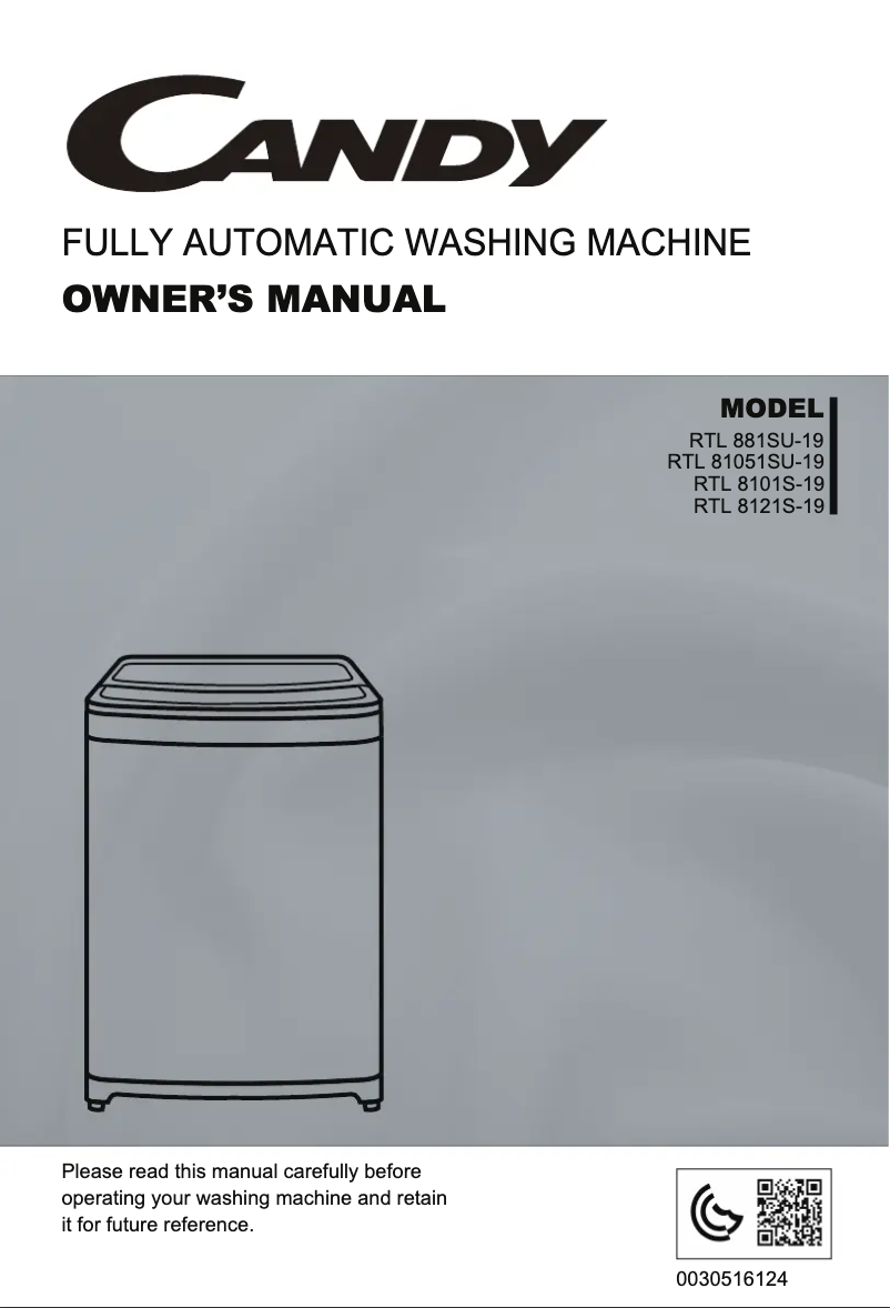 Página 1 del manual Manual de usuario Candy RTL 881SU-19