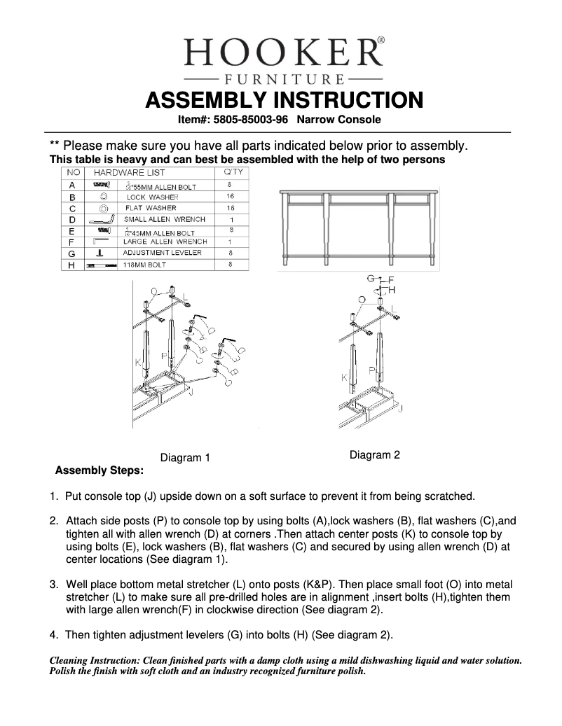 Página 1 del manual Manual de usuario Hooker 5805-85003-96