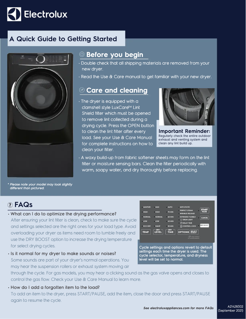 Imagen de la primera página del manual del dispositivo ELFE7637AT