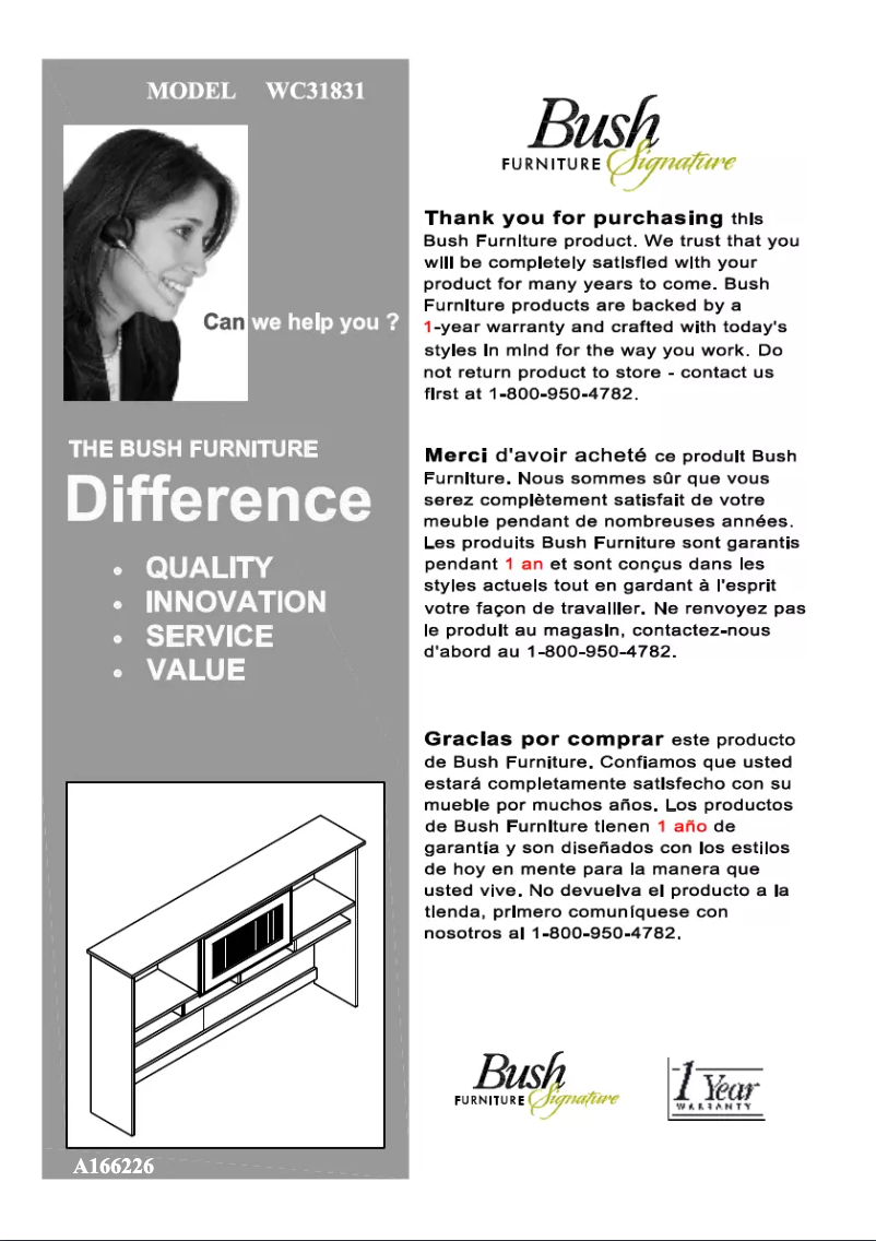 Imagen de la primera página del manual del dispositivo Cabot WC31831-03