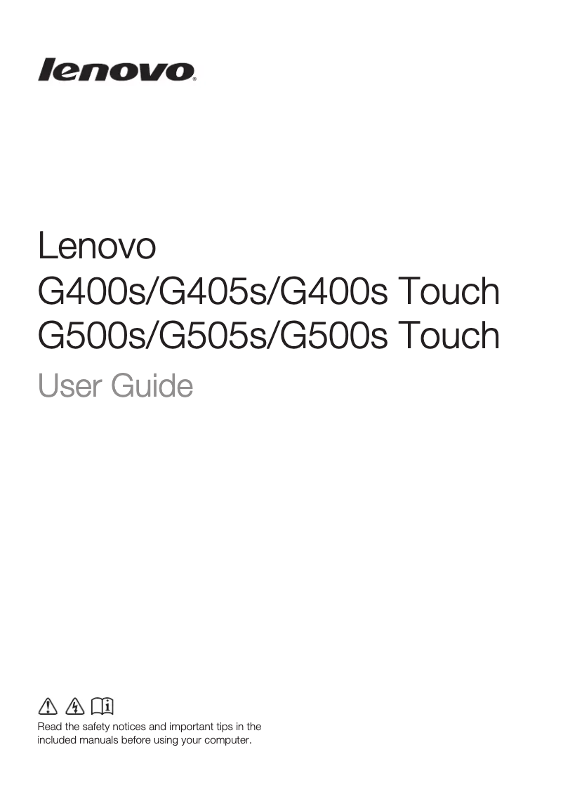 Página nº 1 - Manual de usuario Lenovo Essential G500s