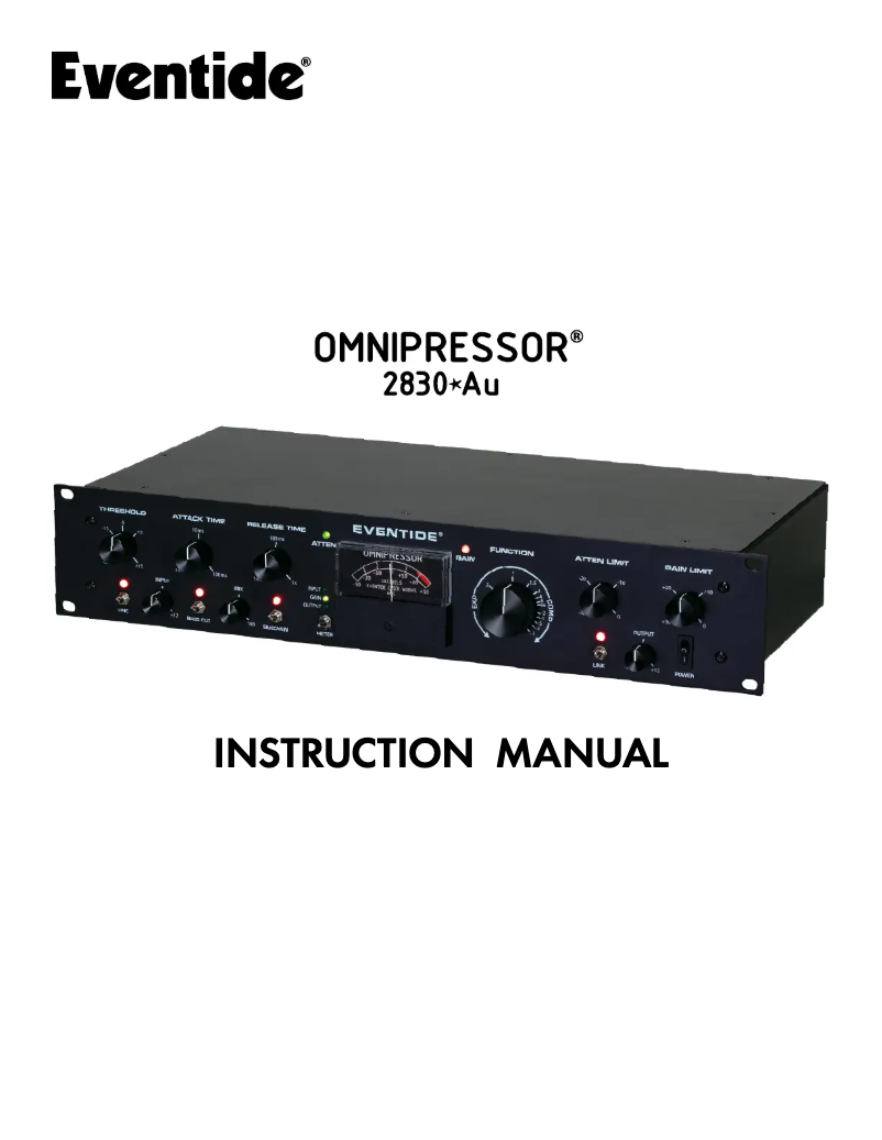 Imagen de la primera página del manual del dispositivo Omnipressor 2830Au