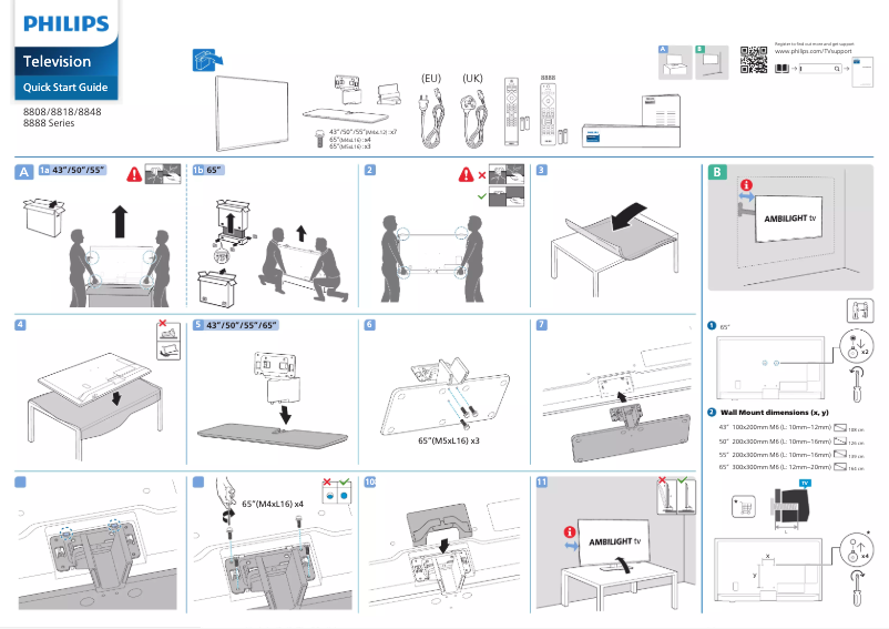 Página 1 del manual Guía de inicio rápido Philips 55PUS8848