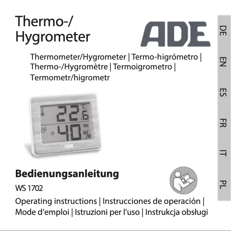 Imagen de la primera página del manual del dispositivo WS 1702