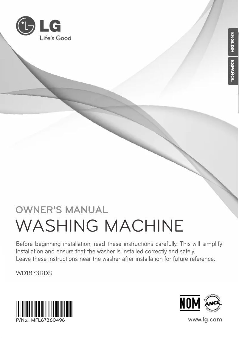 Página 1 del manual Manual de usuario LG WD1873RDS