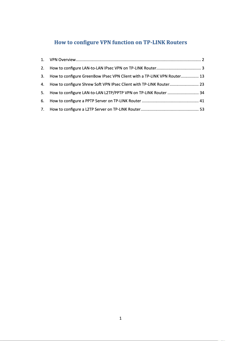 Imagen de la primera página del manual del dispositivo TL-ER604W