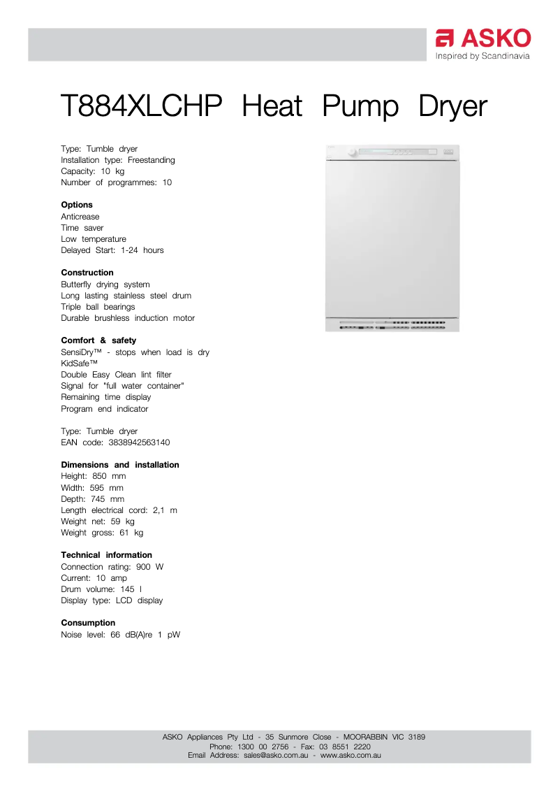 Imagen de la primera página del manual del dispositivo T884XLCHP