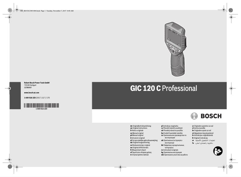 Página 1 del manual Manual de usuario Bosch GIC 120 C Professional