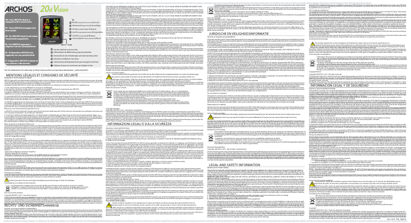 Página 1 del manual Manual de usuario Archos 20d Vision